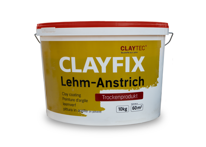 CLAYFIX Lehm-anstrich ohne Korn, Weiss, 10 kg Eimer
