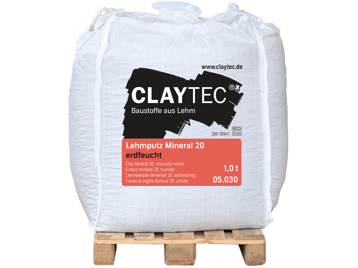 Lehmputz Mineral 20, ERDFEUCHT big bag